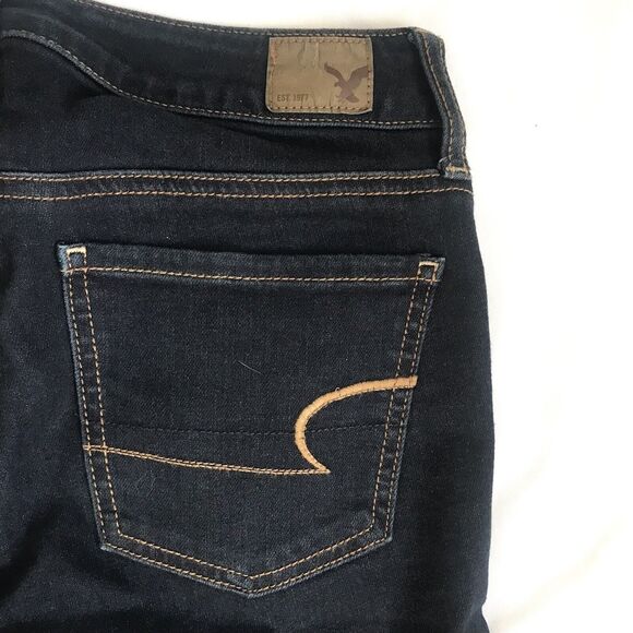 American Eagle Jegging Skinny Stretch Whisker Dark Wash 2 2R (28x29) AE AEO MINT - Picture 7 of 11